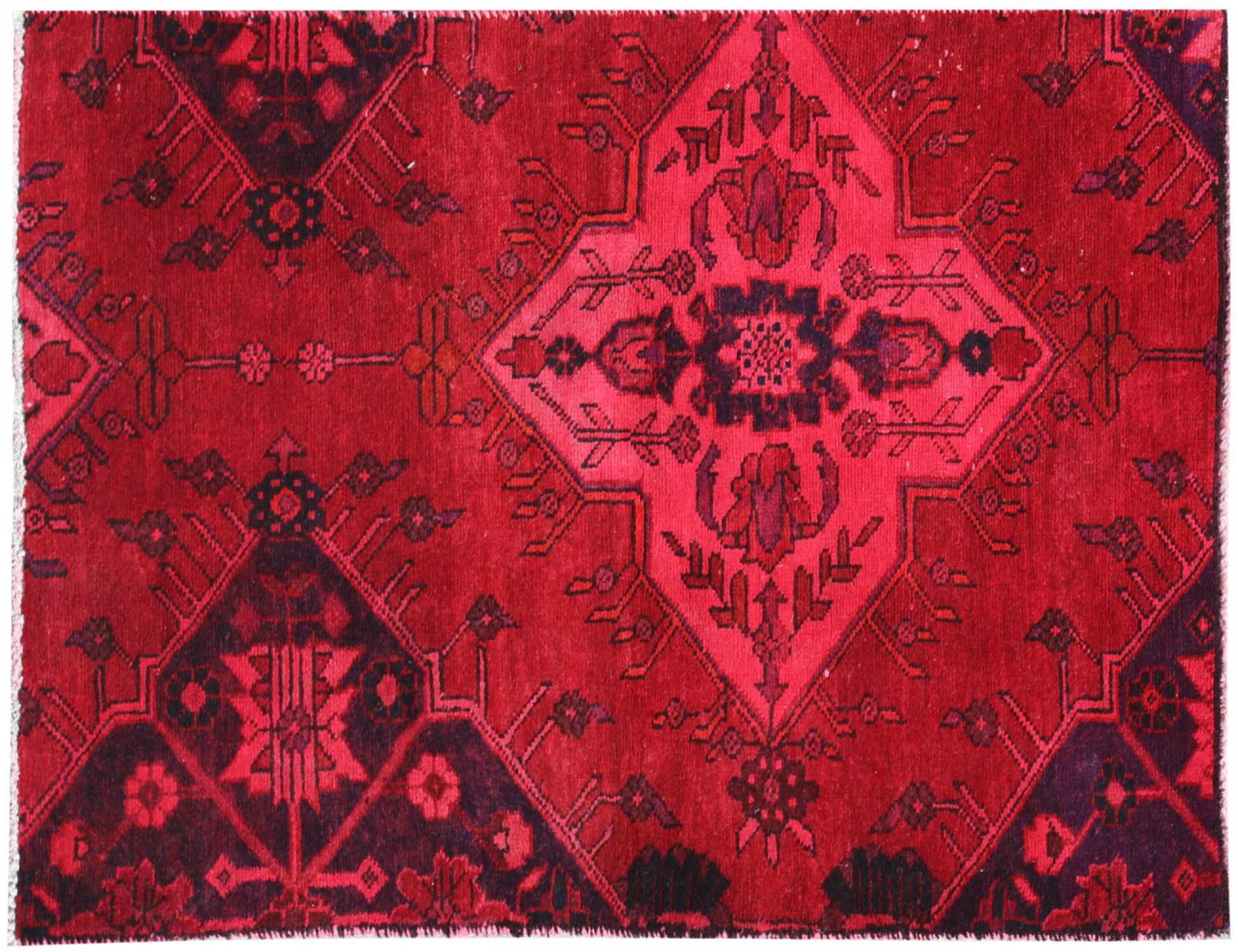 Vintage Teppich  rot  129 x 72 cm