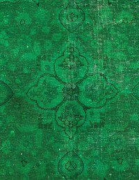 Grön Persien Persisk vintage matta  247 x 206 cm