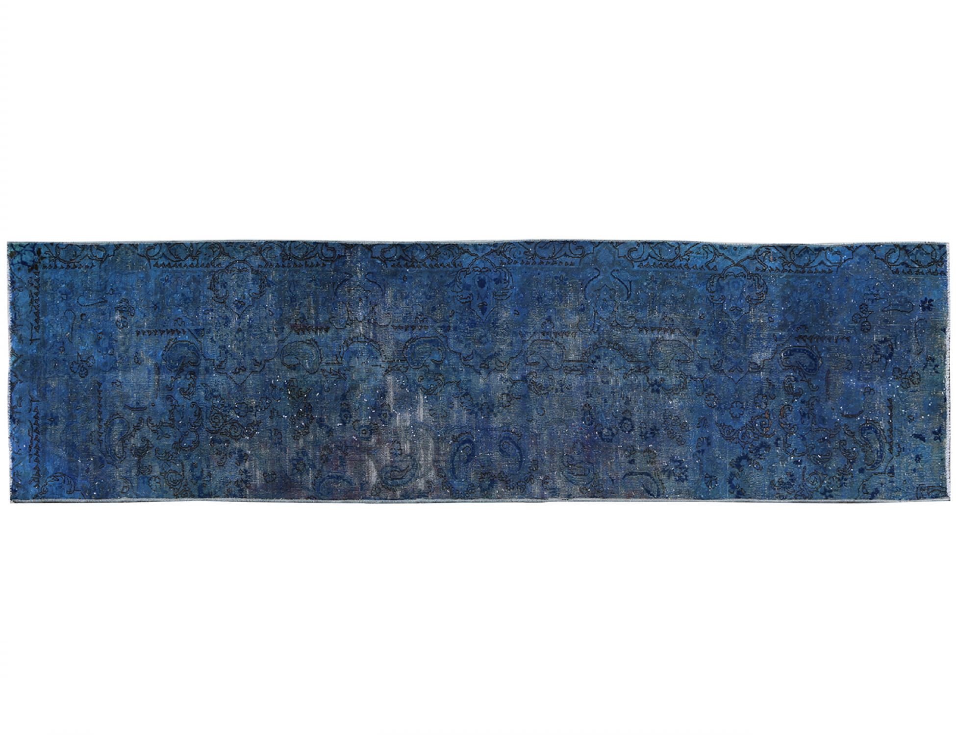 Alfombra vintage  azul <br/>363 x 92 cm