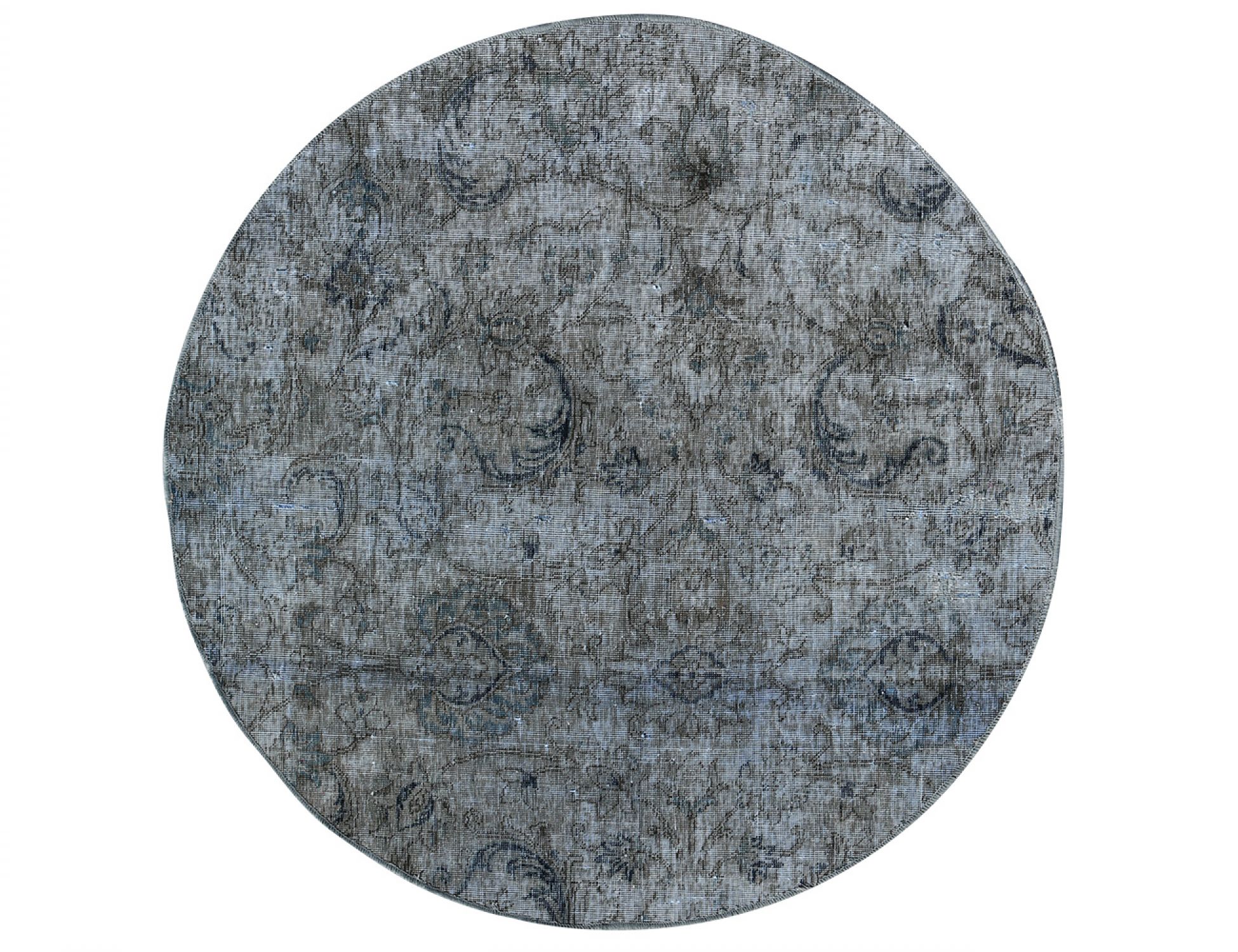 Rund Vintage Teppich rund  grau <br/>138 x 138 cm