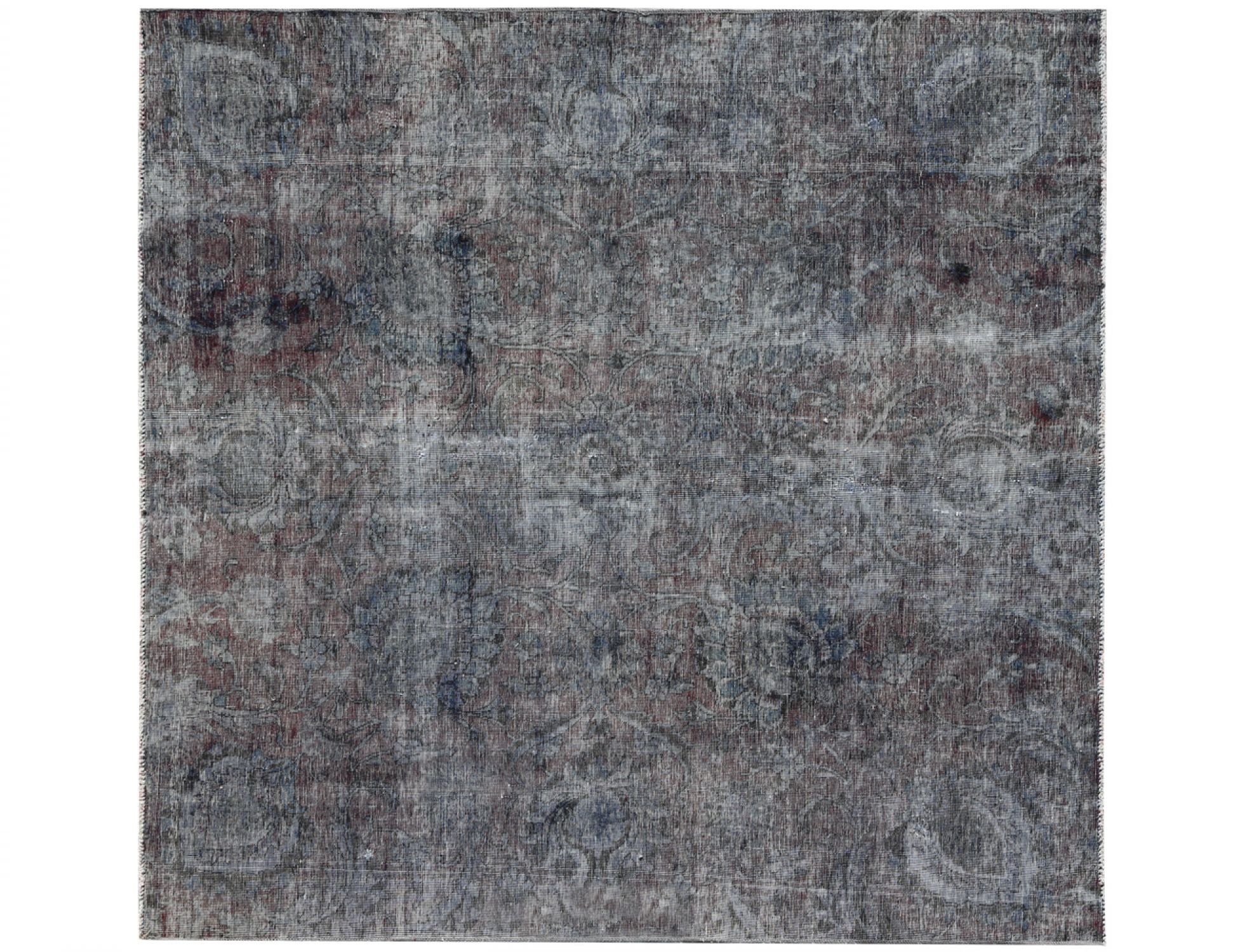 Square Vintage Carpet  blue <br/>194 x 195 cm