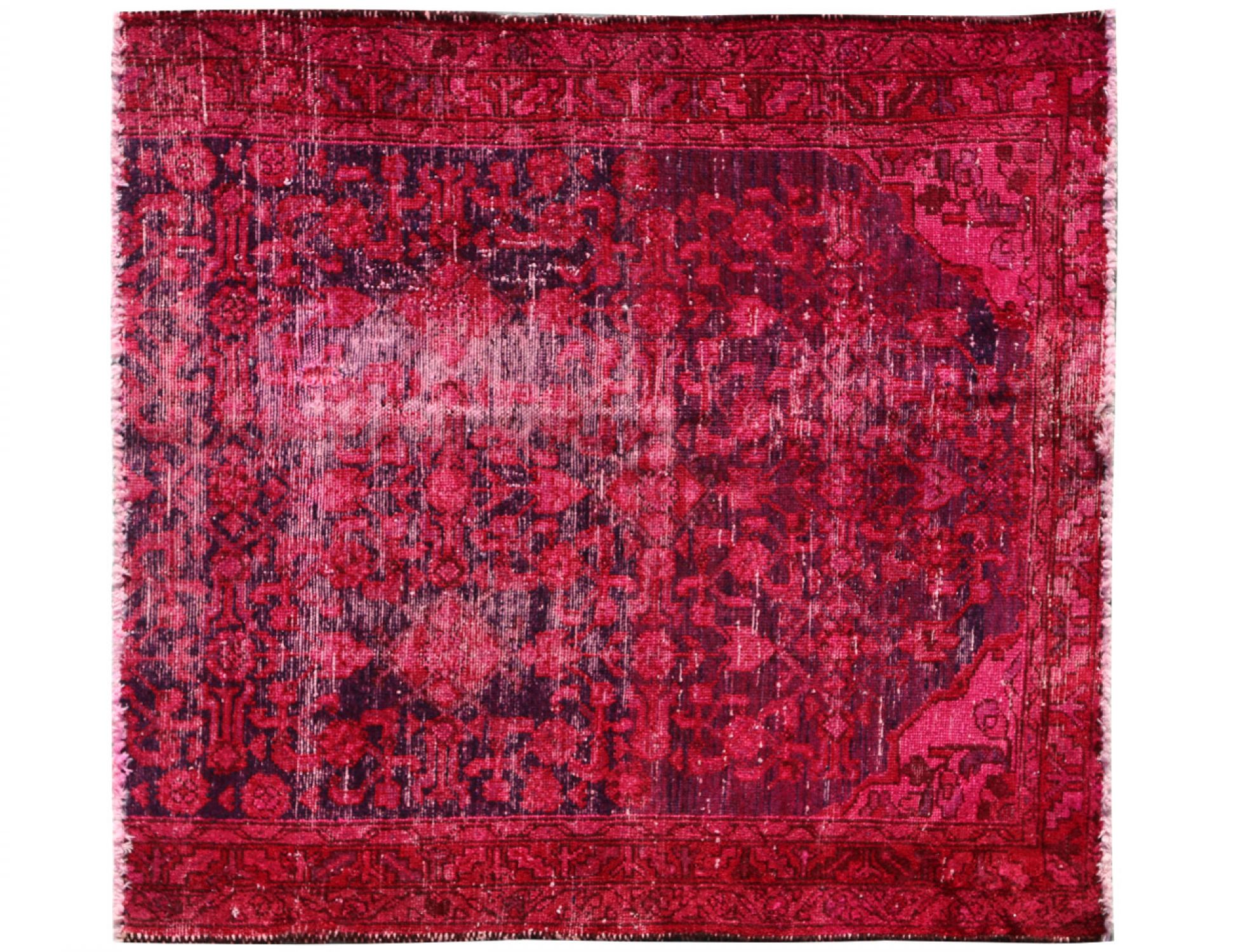 Alfombra vintage  rojo <br/>123 x 108 cm