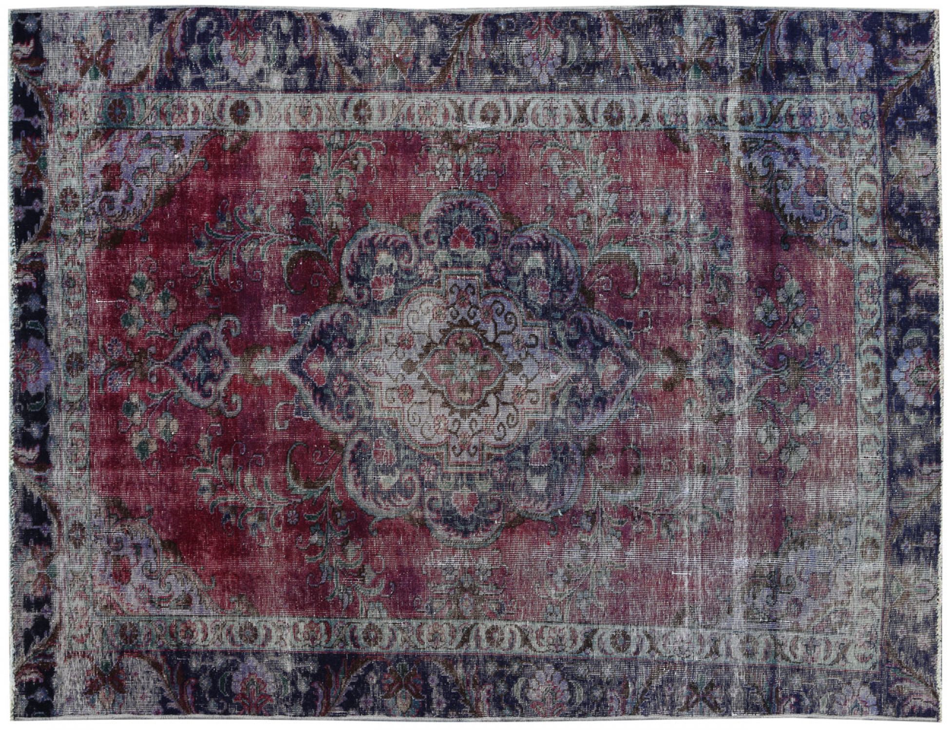 Alfombra vintage  azul <br/>270 x 174 cm