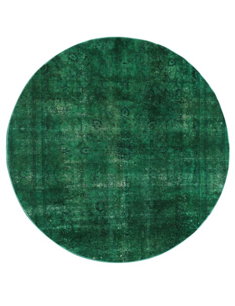 Grün Persien Vintage Teppich rund 270 x 270 cm