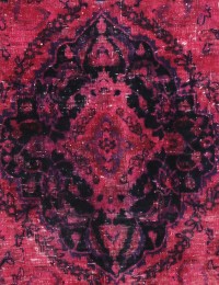 Lila Persien Vintage Matta  227 x 227 cm