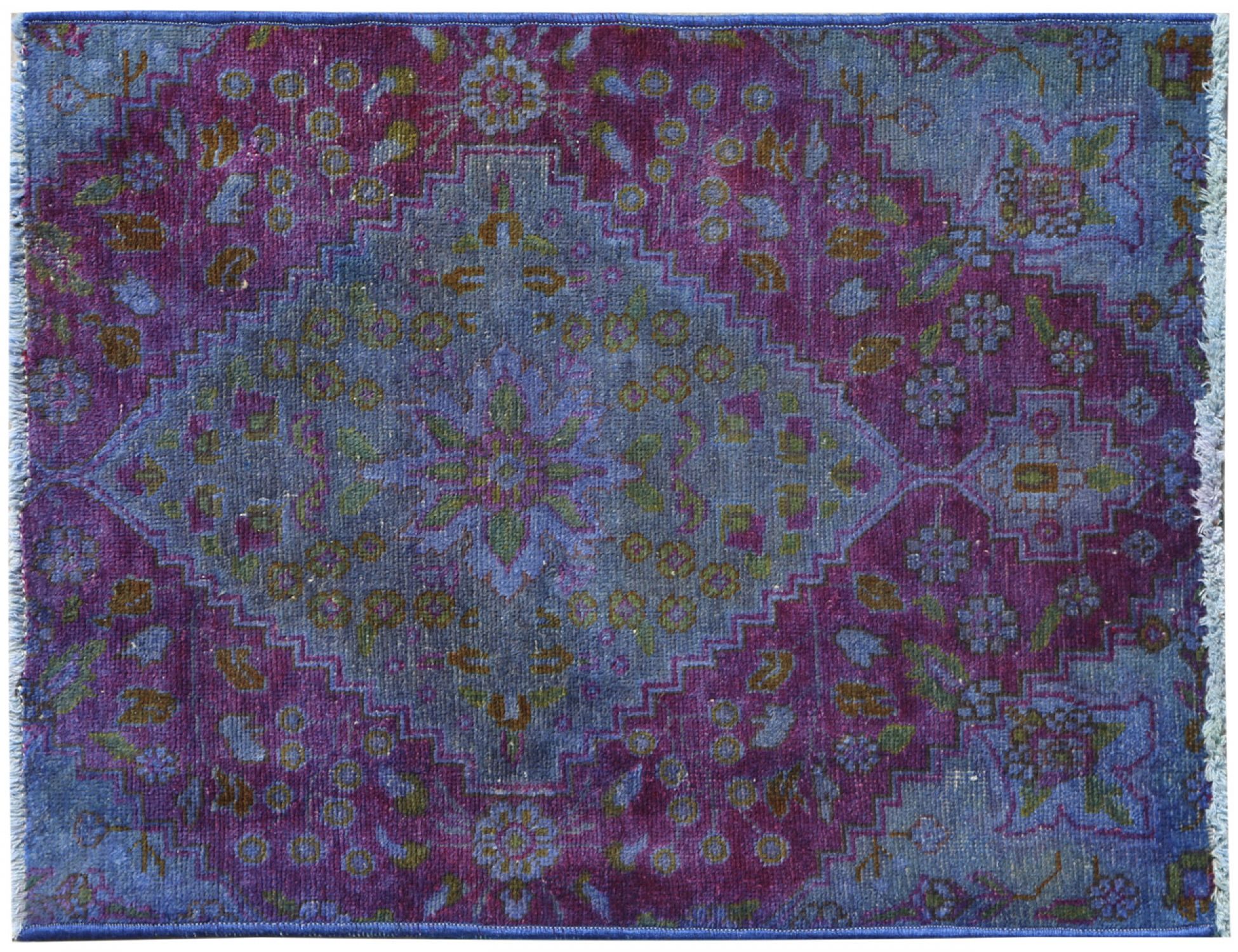Vintage Tæppe  blå <br/>103 x 77 cm