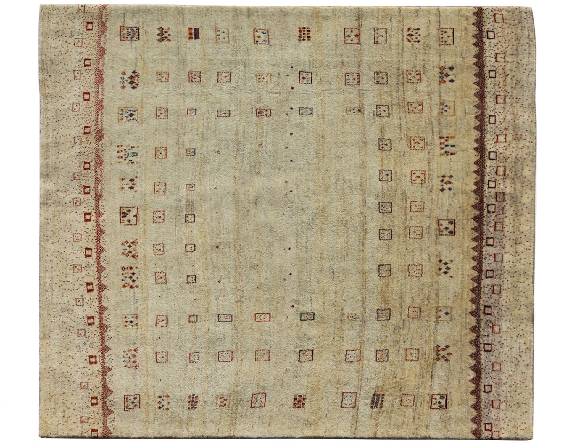 Square  Gabbeh  beige  <br/>240 x 200 cm