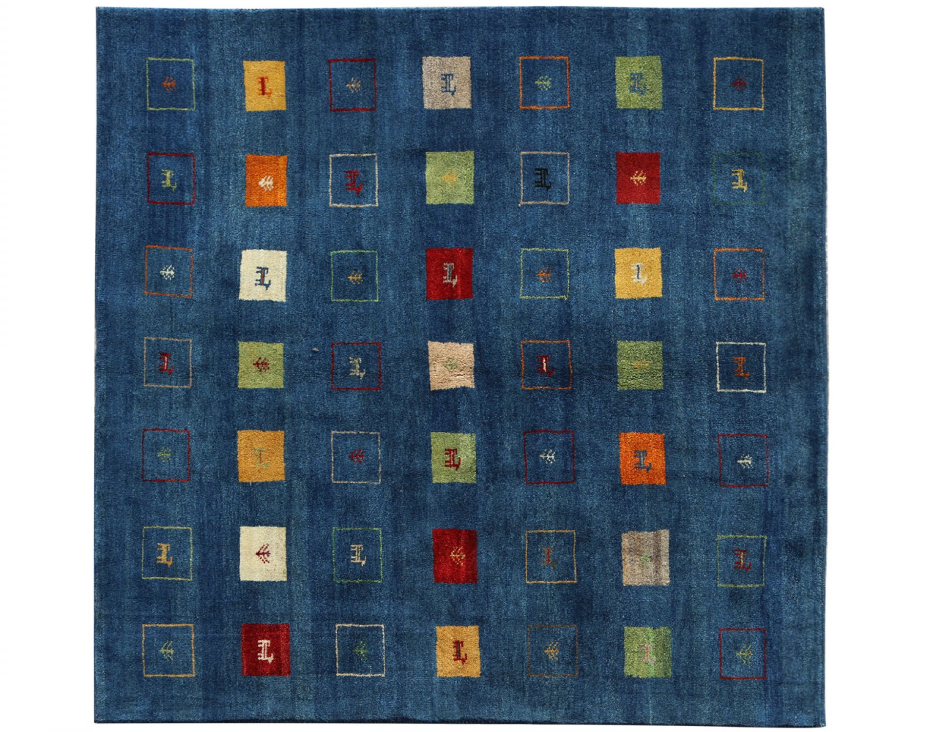 Square  Gabbeh  blue <br/>195 x 204 cm