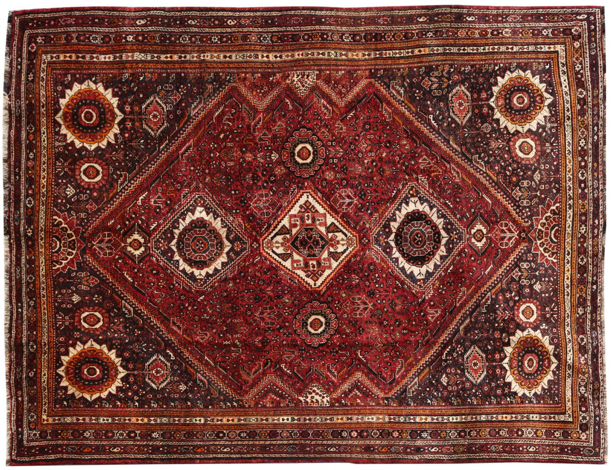 Tappeto persiano Gashgai  rosso <br/>331 x 214 cm
