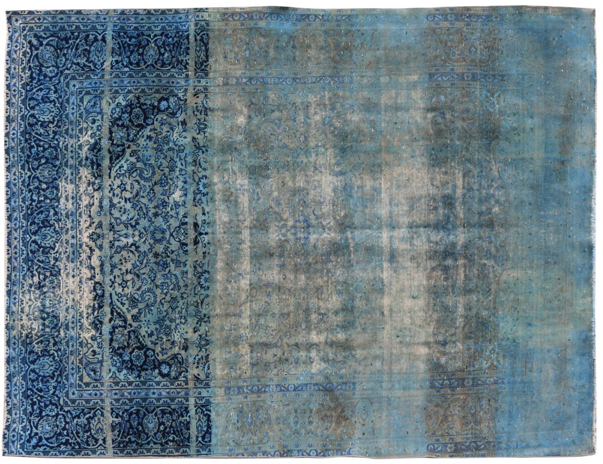  Vintage Tapis  bleu  370 x 277 cm