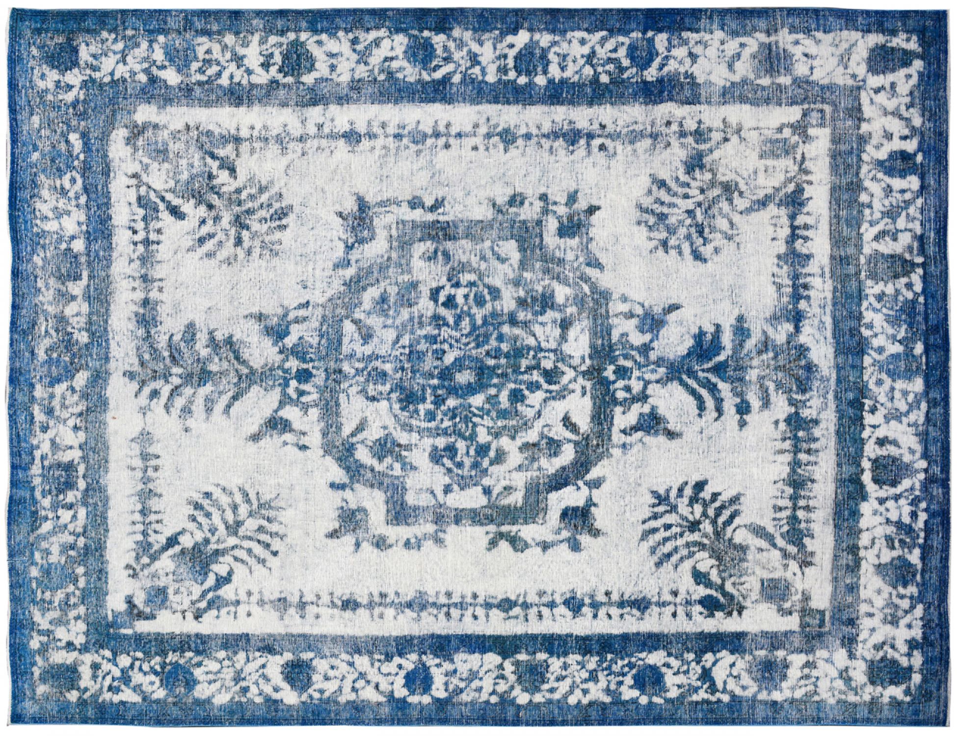 Vintage Teppich  blau <br/>375 x 302 cm
