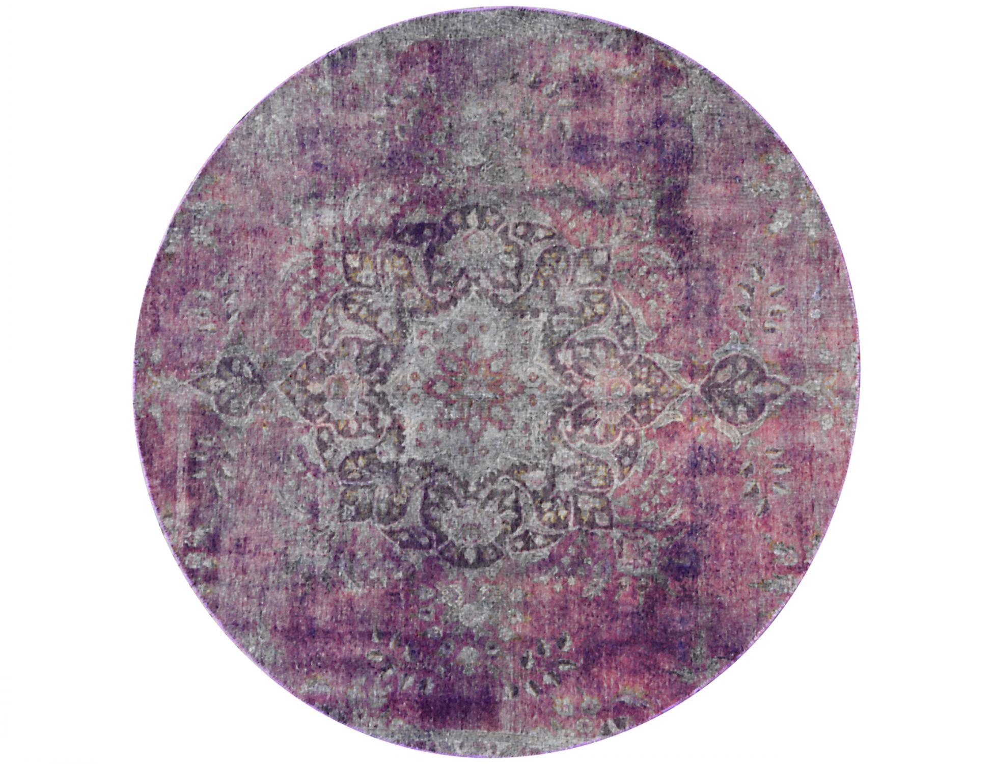Rund  Vintage Teppich  lila <br/>227 x 227 cm