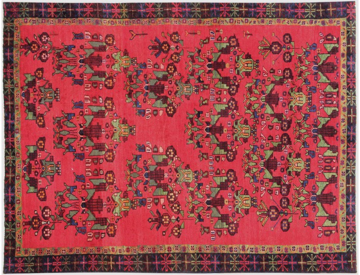 Röda Persien Matta 249 x 172 cm
