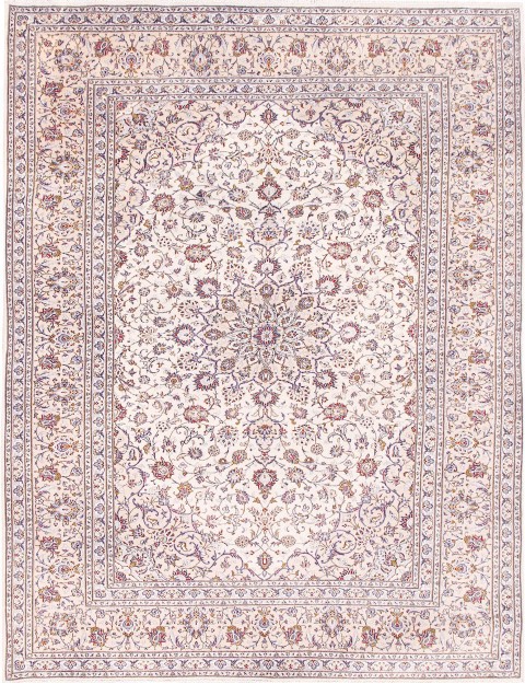 Beige Persien Keshan Teppich 339 x 249 cm