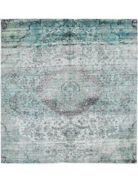 Alfombra persa vintage 247 x 206 turquesa