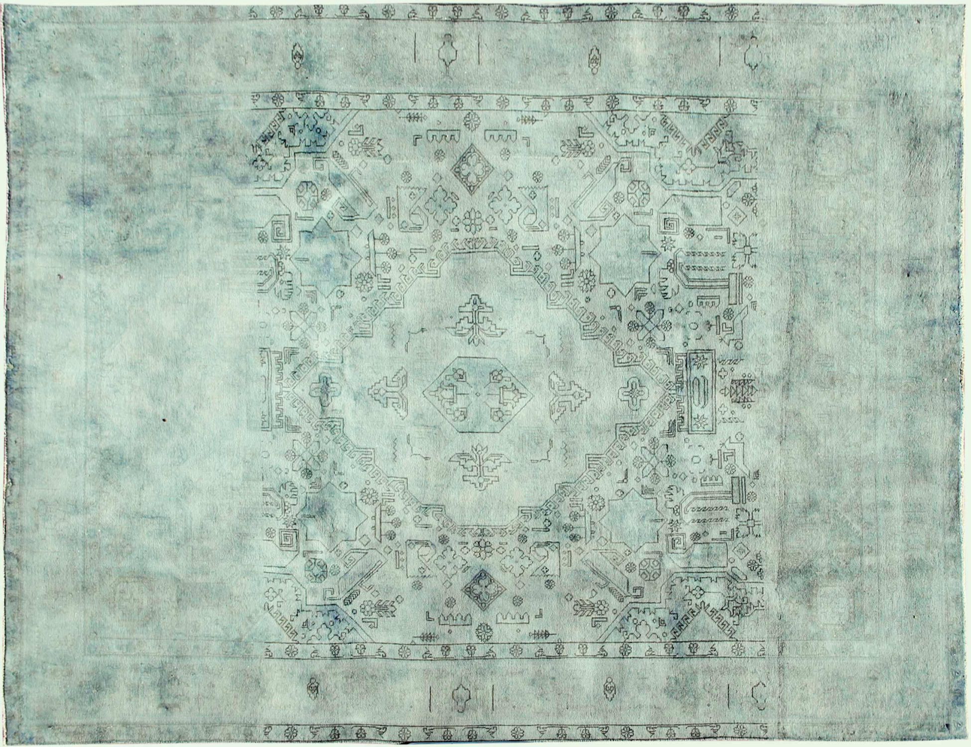 Tappeto vintage persiano  verde <br/>343 x 254 cm
