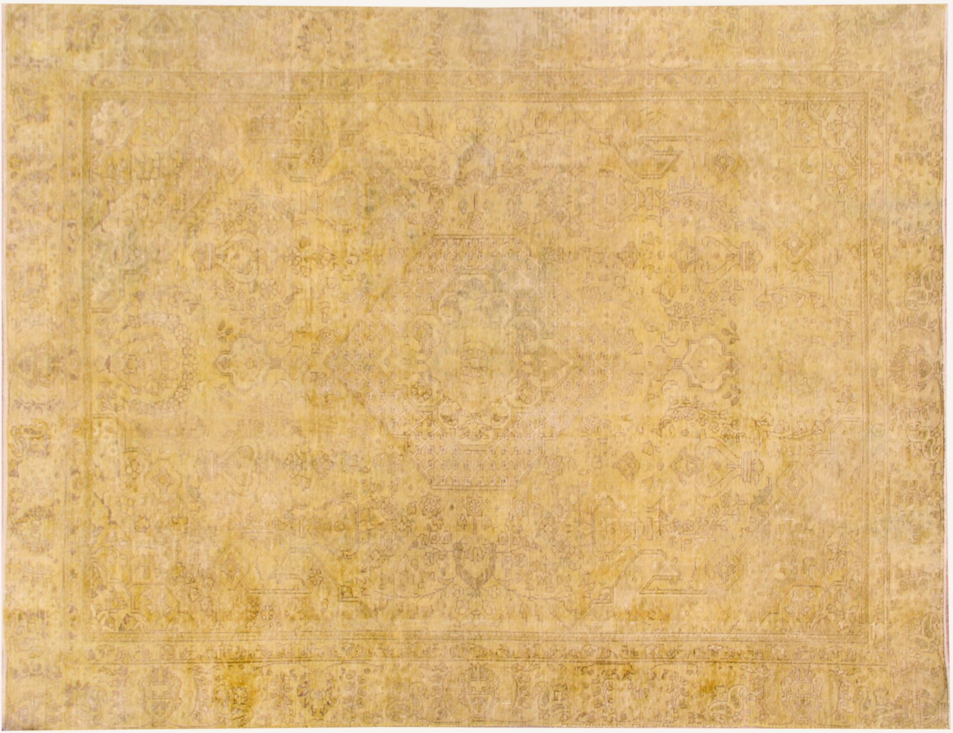 Tapis persan vintage  jaune <br/>280 x 195 cm
