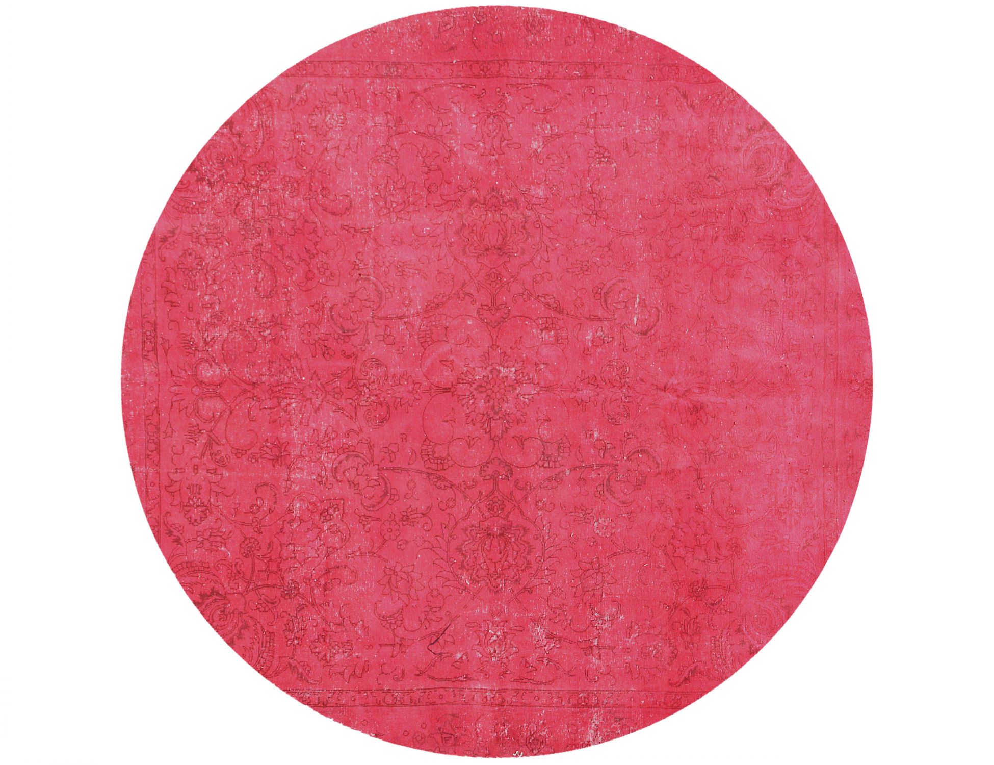 Round  Vintage Carpet  red  <br/>266 x 266 cm