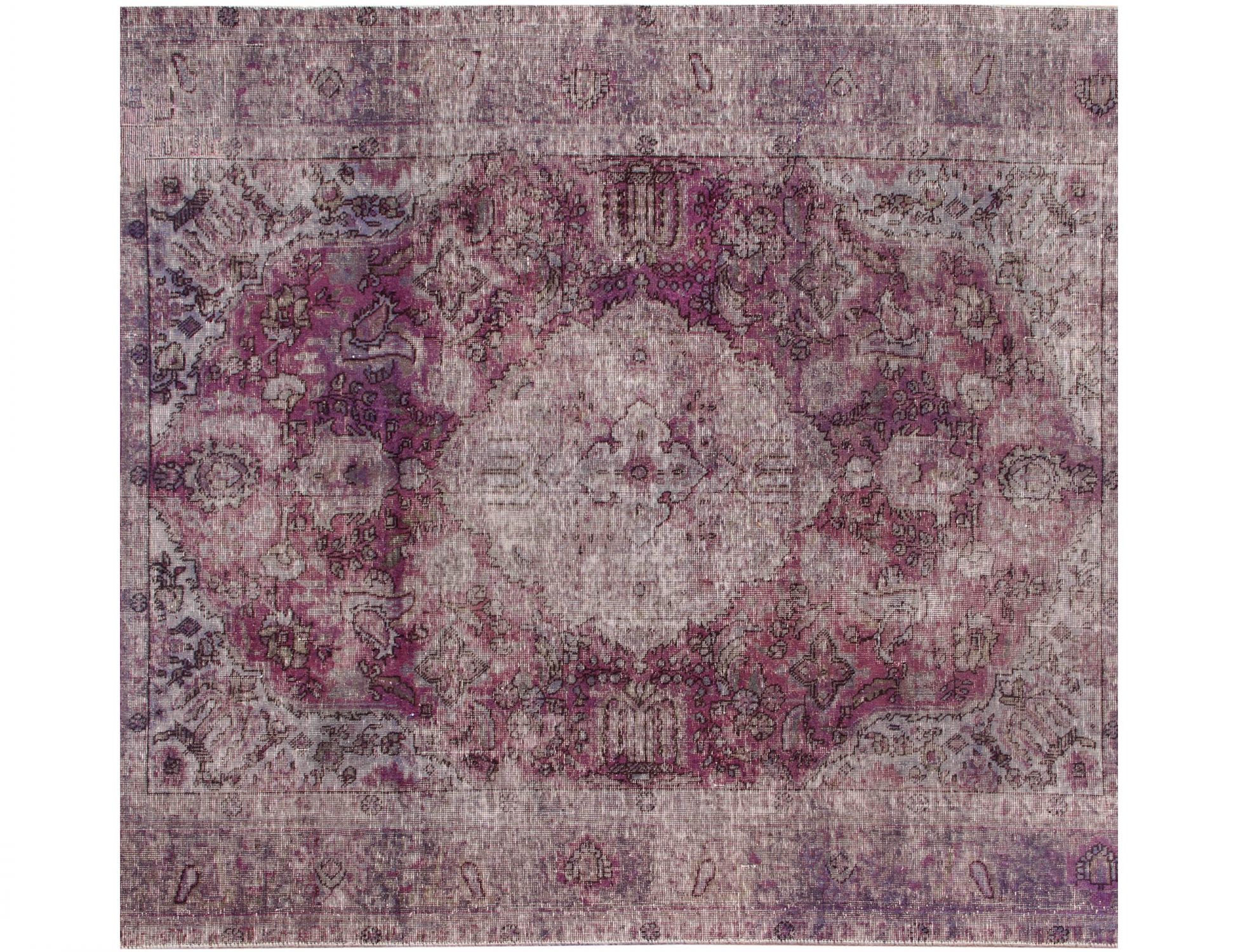 Persisk Vintagetæppe  lilla <br/>200 x 200 cm