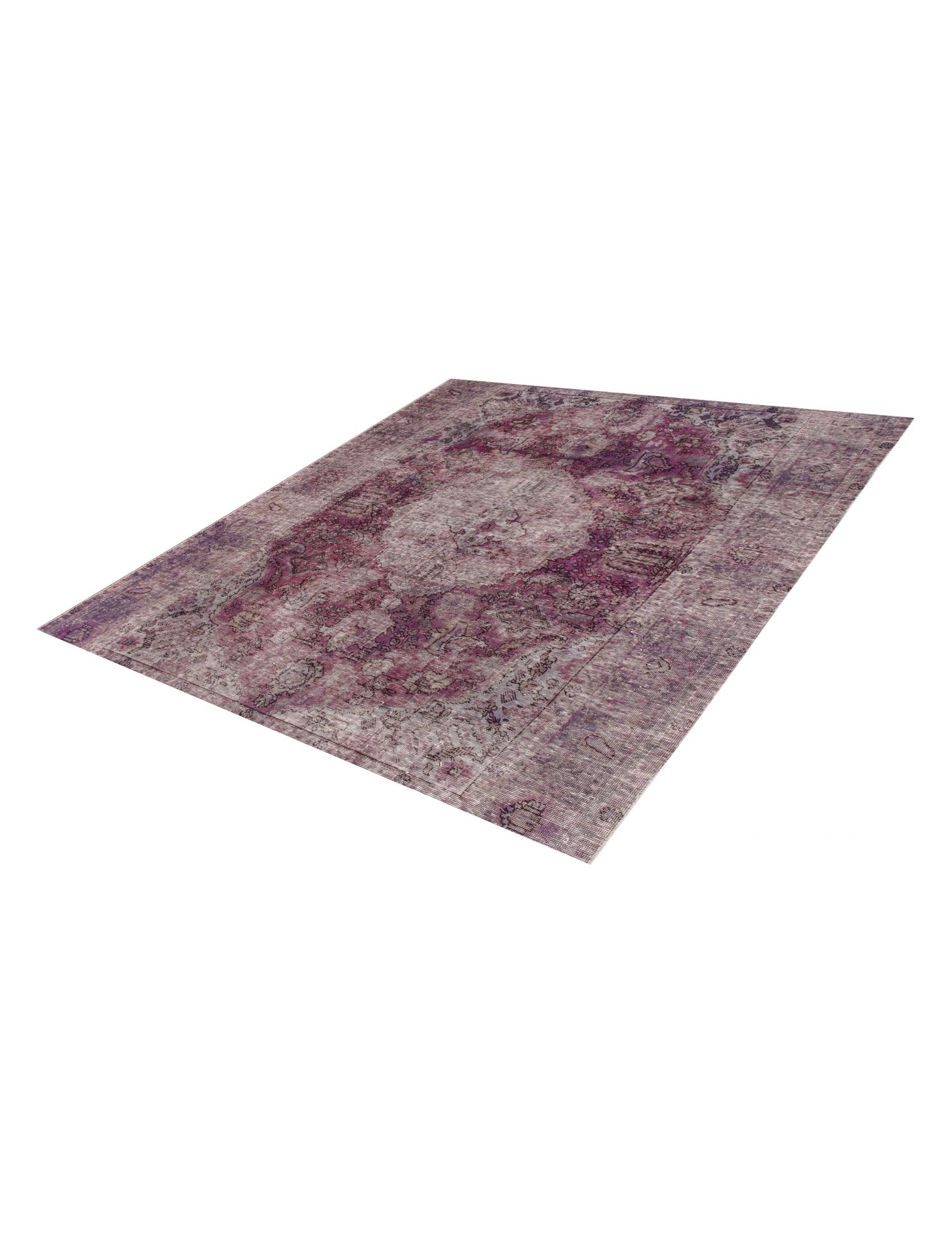 Quadrat  Vintage Teppich  lila <br/>200 x 200 cm
