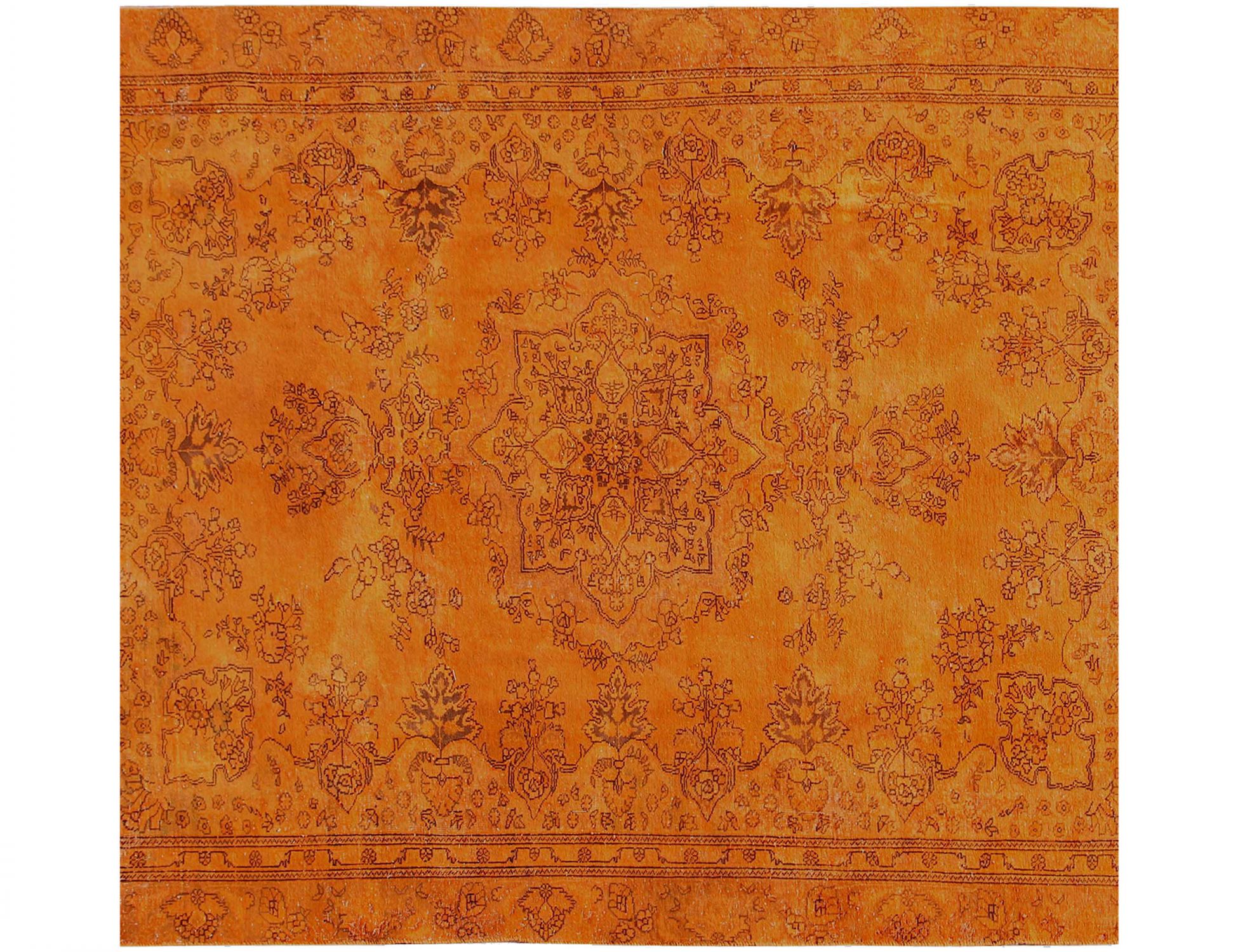 Tappeto vintage persiano  arancione <br/>239 x 239 cm
