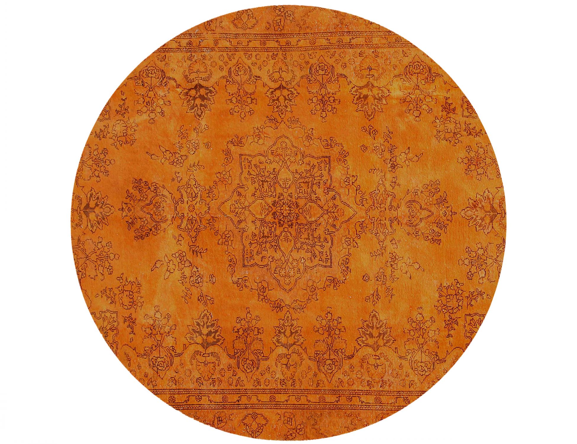 Rund  Vintage Teppich  orange <br/>239 x 239 cm