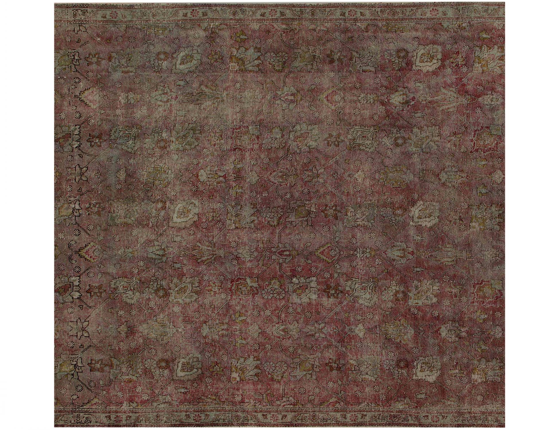 Square  Vintage Carpet  green  <br/>227 x 227 cm