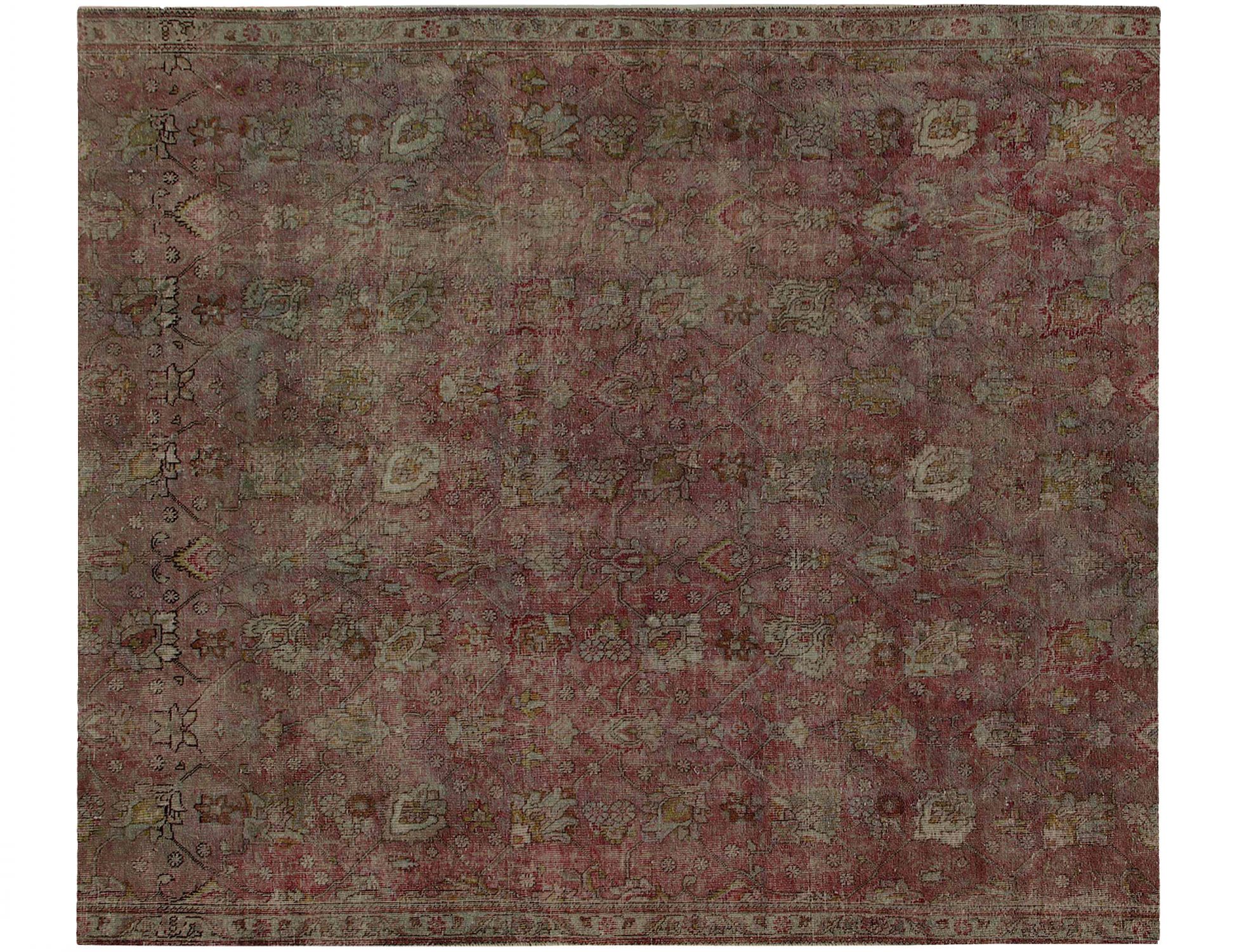 Tappeto vintage persiano  verde <br/>260 x 227 cm