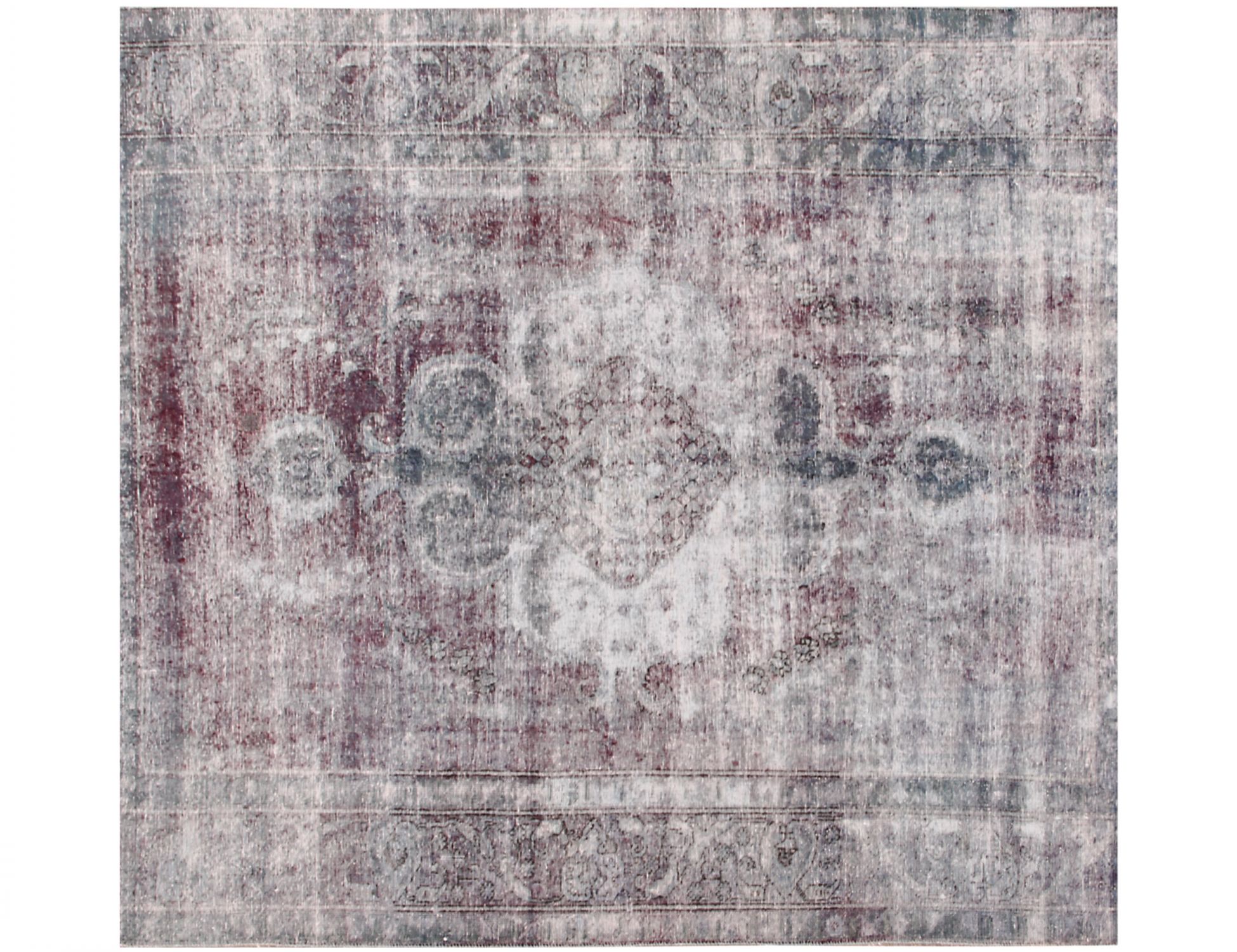 Quadrat  Vintage Teppich  lila <br/>215 x 215 cm