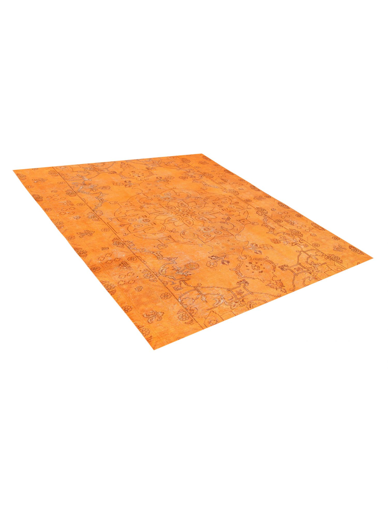 Quadrat  Vintage Teppich  orange <br/>180 x 180 cm