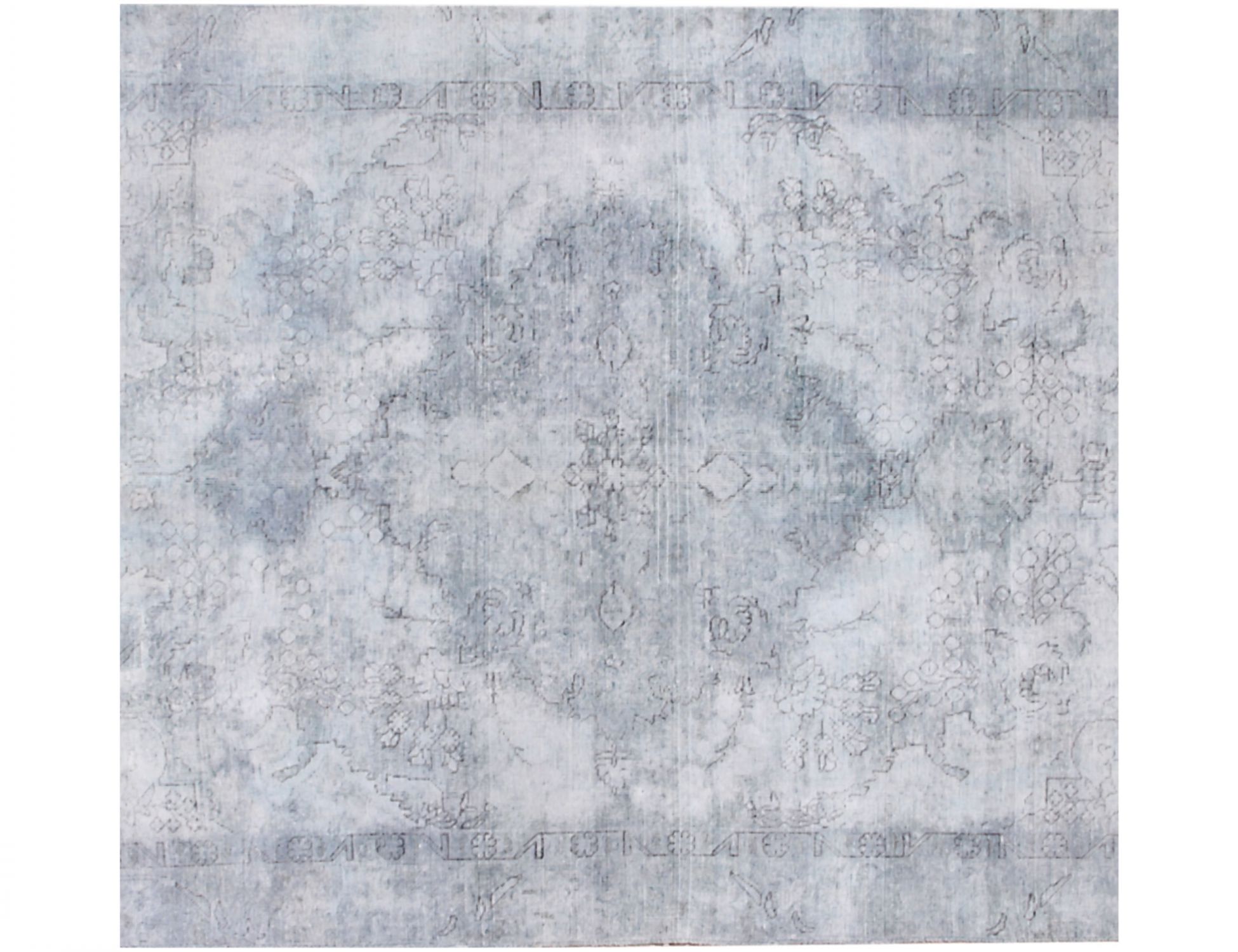 Square  Vintage Carpet  blue <br/>170 x 170 cm