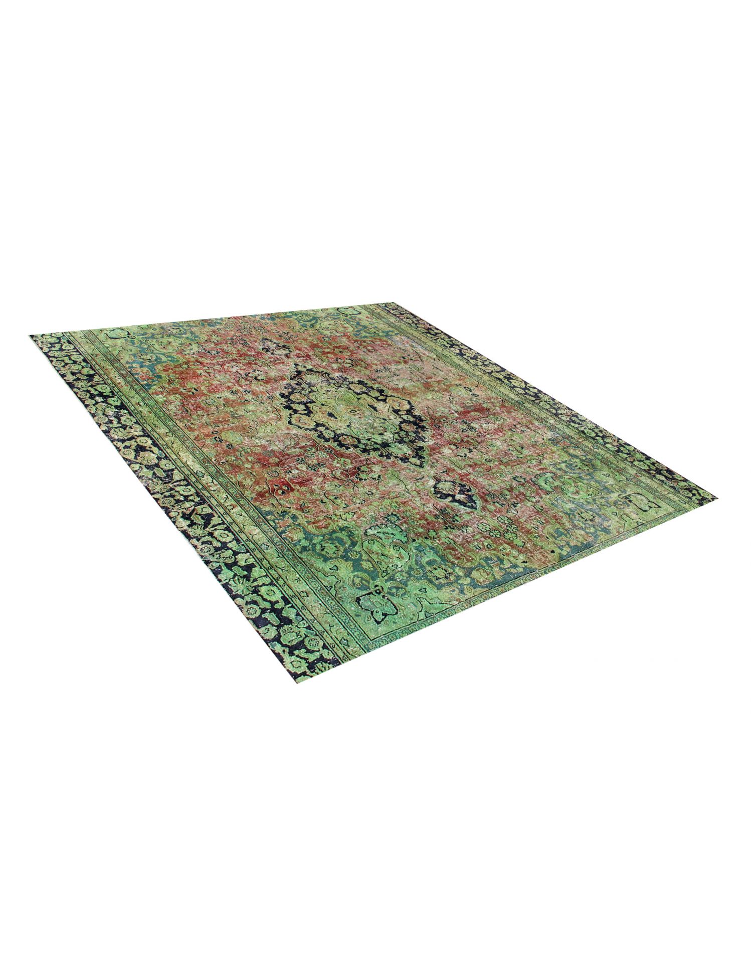 Quadrat  Vintage Teppich  grün <br/>258 x 258 cm