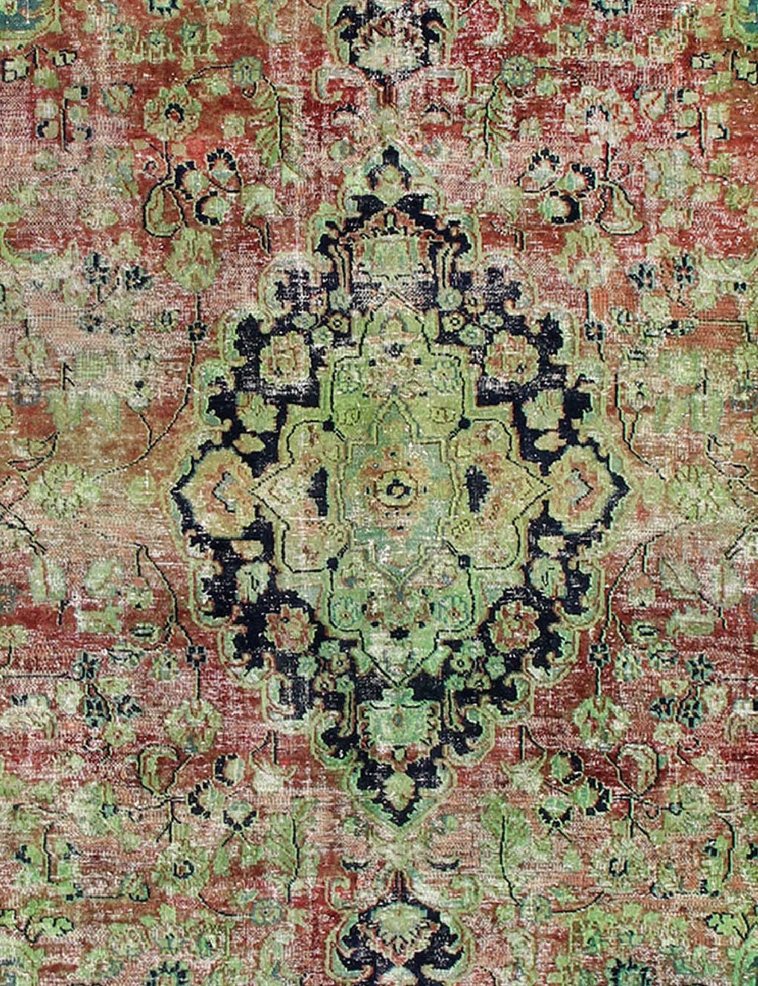 Persischer Vintage Teppich  grün <br/>258 x 258 cm