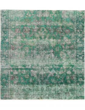 Alfombra persa vintage 205 x 205 verde