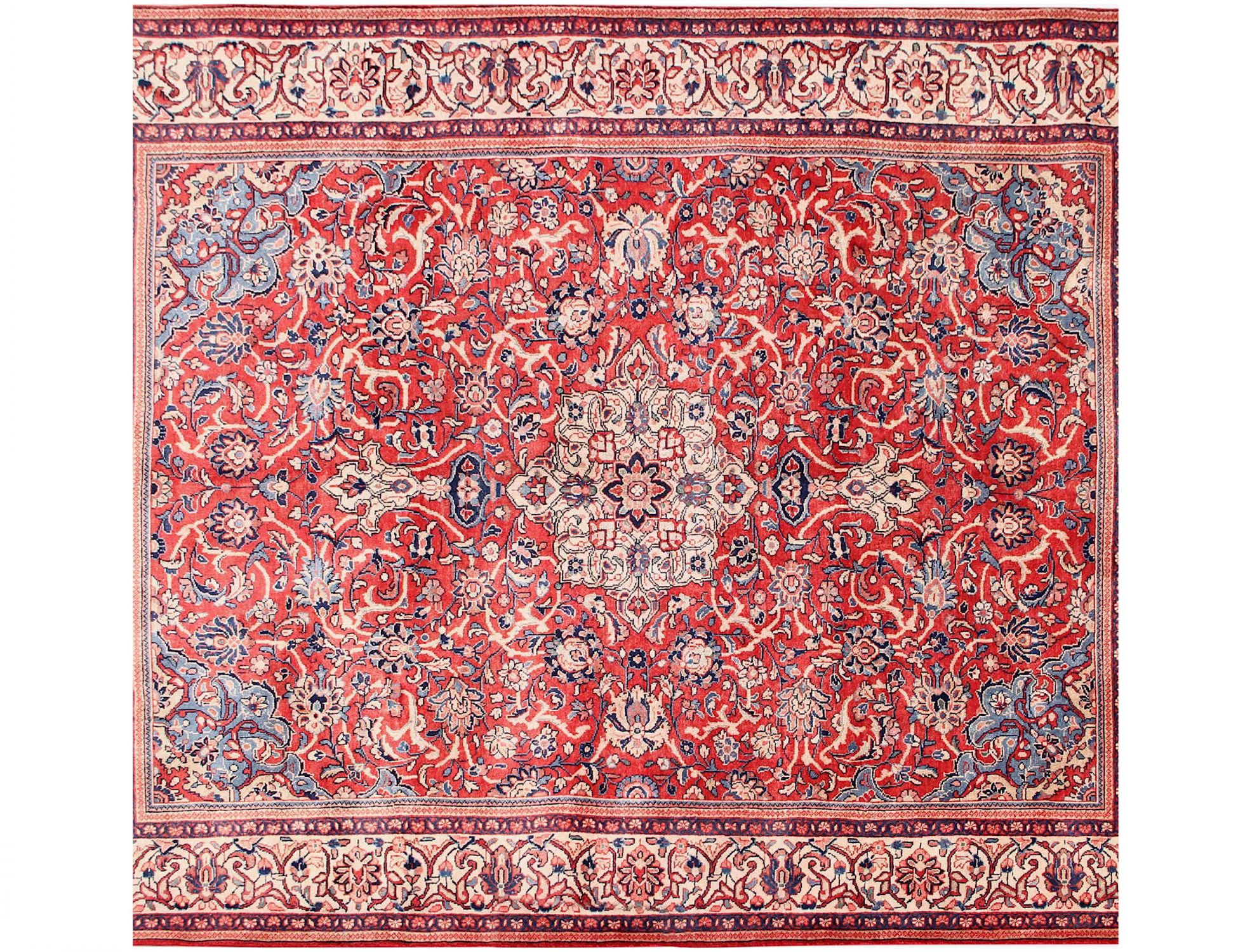  Tæppe  rød <br/>272 x 272 cm