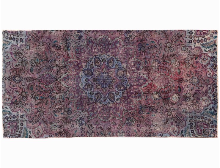 Lilla Persien Persisk Vintagetæppe 256 x 137 cm