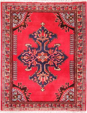 Hamadan Carpet  red  <br/>107 x 85 cm