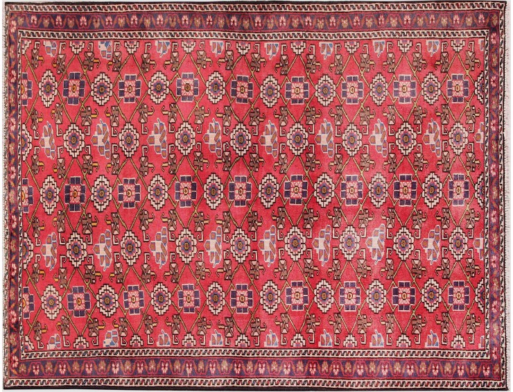 Röda Persien Hamadan Matta  199 x 128 cm