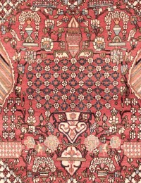 Rød persia Hamadan Teppe  198 x 141 cm