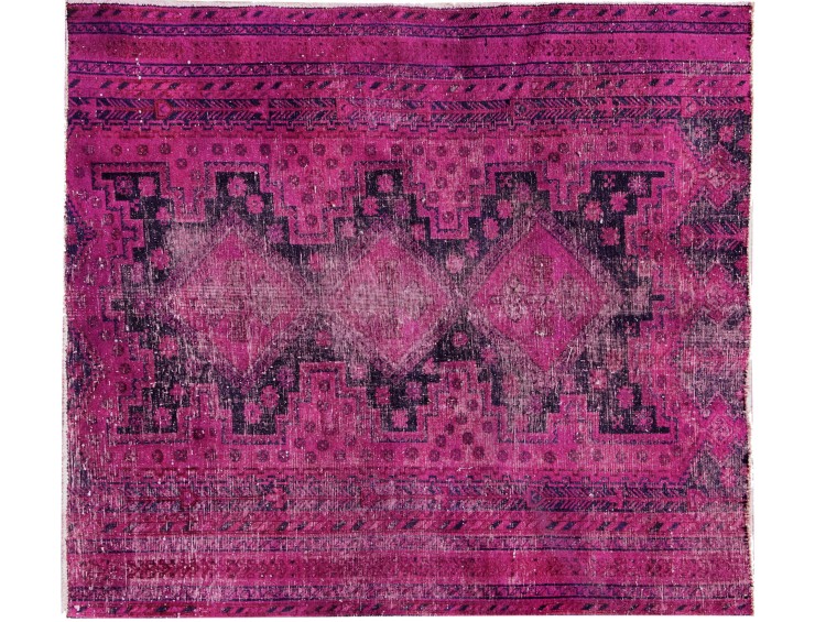 Purper Perzië Perzisch Vintage Tapijt 162 x 154 cm