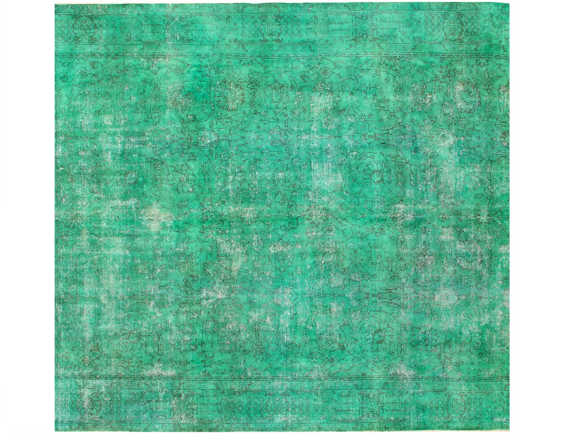 Tappeto vintage persiano  verde <br/>280 x 280 cm