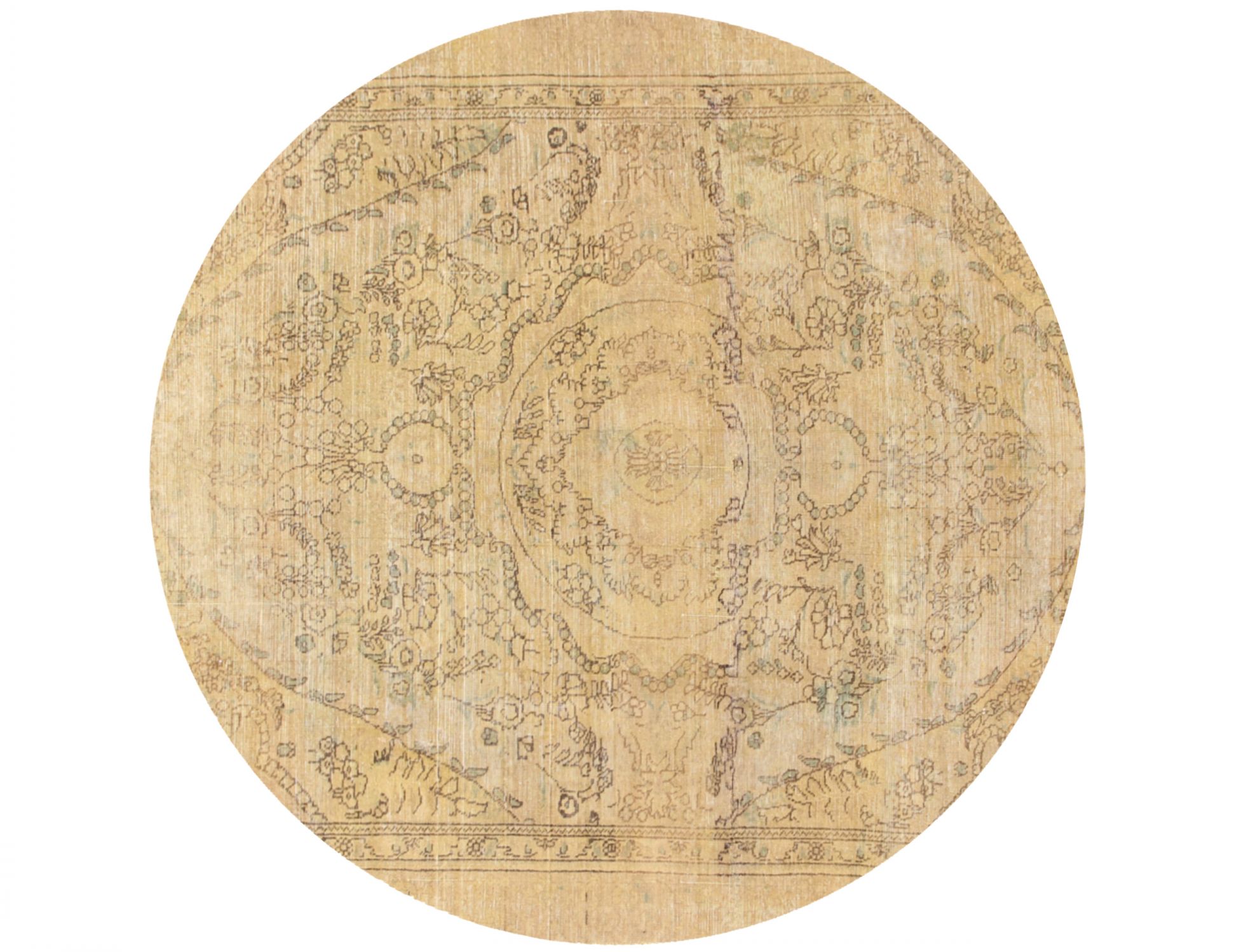 Persialaiset vintage matot  keltainen <br/>163 x 163 cm