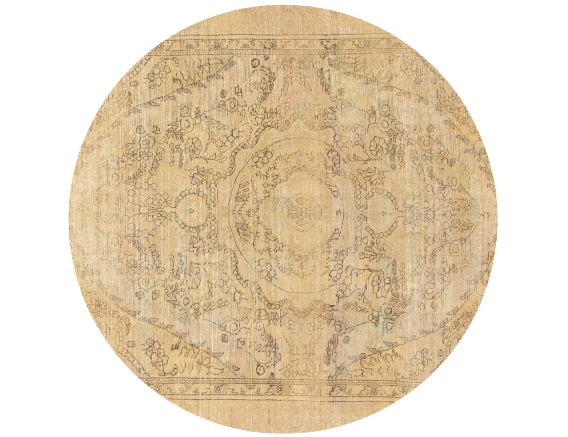Tappeto vintage persiano  giallo <br/>163 x 163 cm