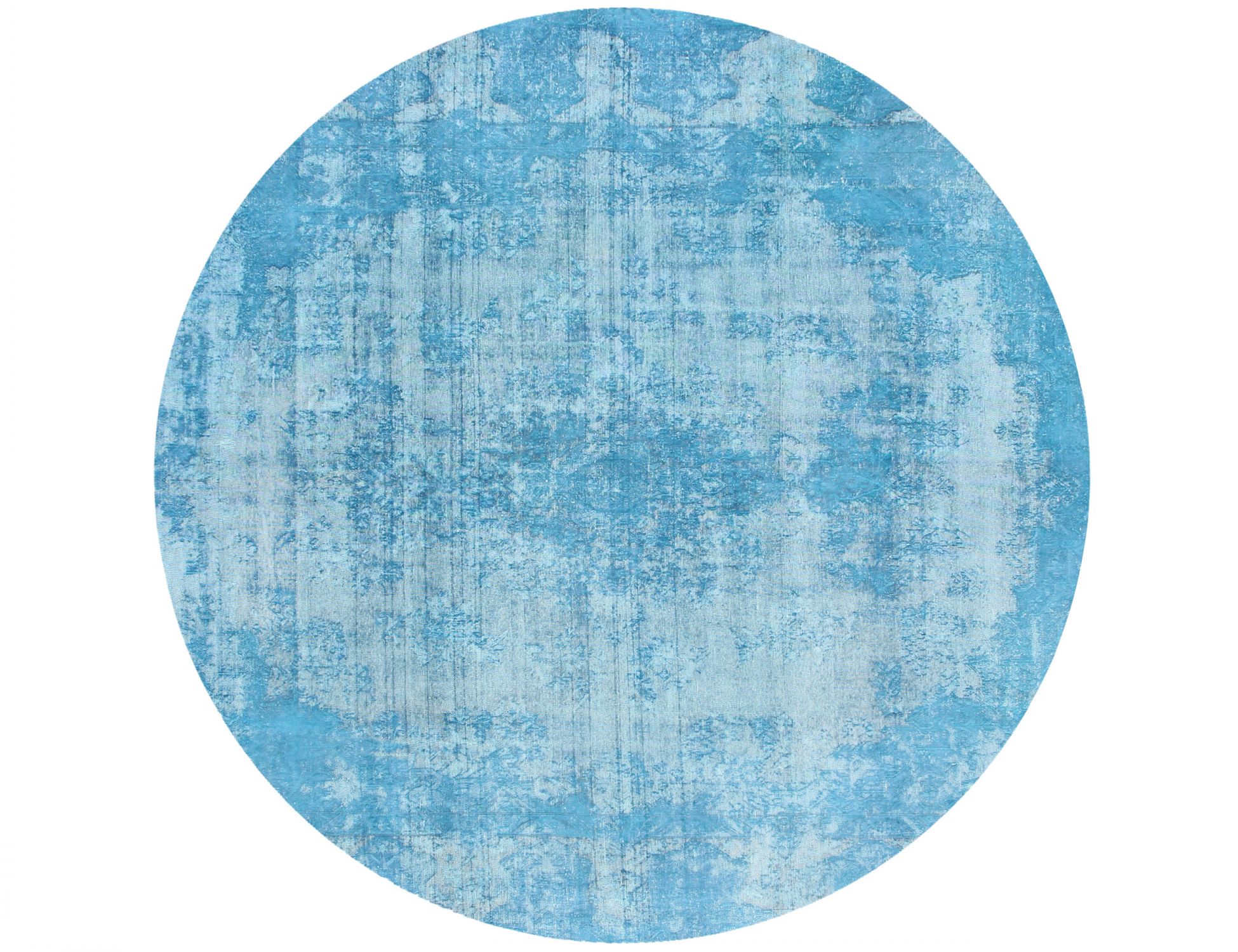 Rund  Vintage Teppich  blau <br/>282 x 282 cm