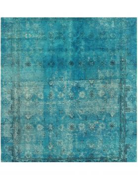 Tapis Persan vintage 220 x 220 turquoise