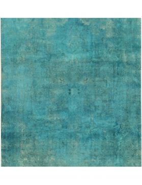 Tapis Persan vintage 270 x 270 turquoise