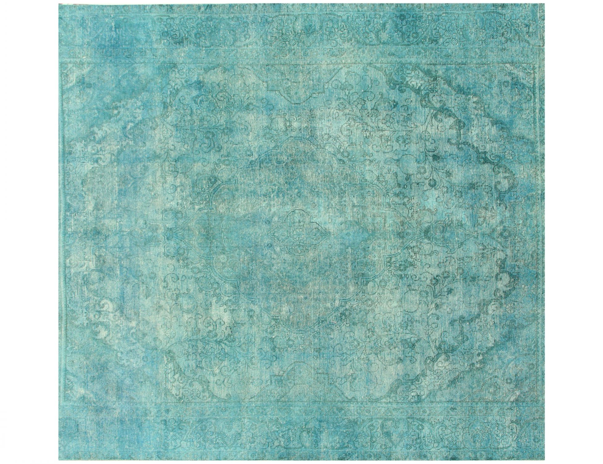 Tappeto vintage persiano  turchese <br/>285 x 285 cm