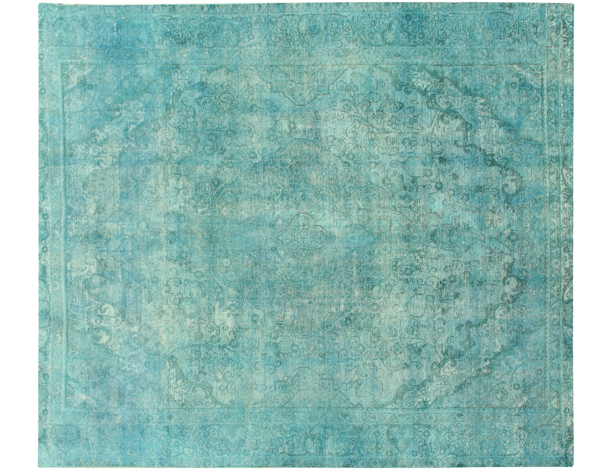 Tapis Persan vintage  turquoise <br/>340 x 285 cm