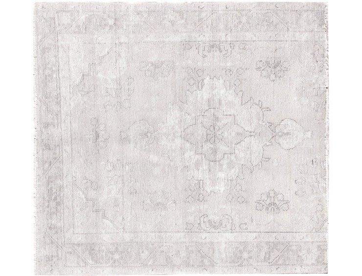 Grå Persien Persisk Vintagetæppe 145 x 138 cm