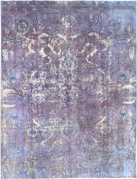 Lila Persien Vintage Teppich 288 x 210 cm